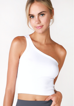 Marie One Shoulder- White