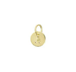 Stamped Tiny Initial Letter Charm in 18k Gold Filled Complete Alphabet