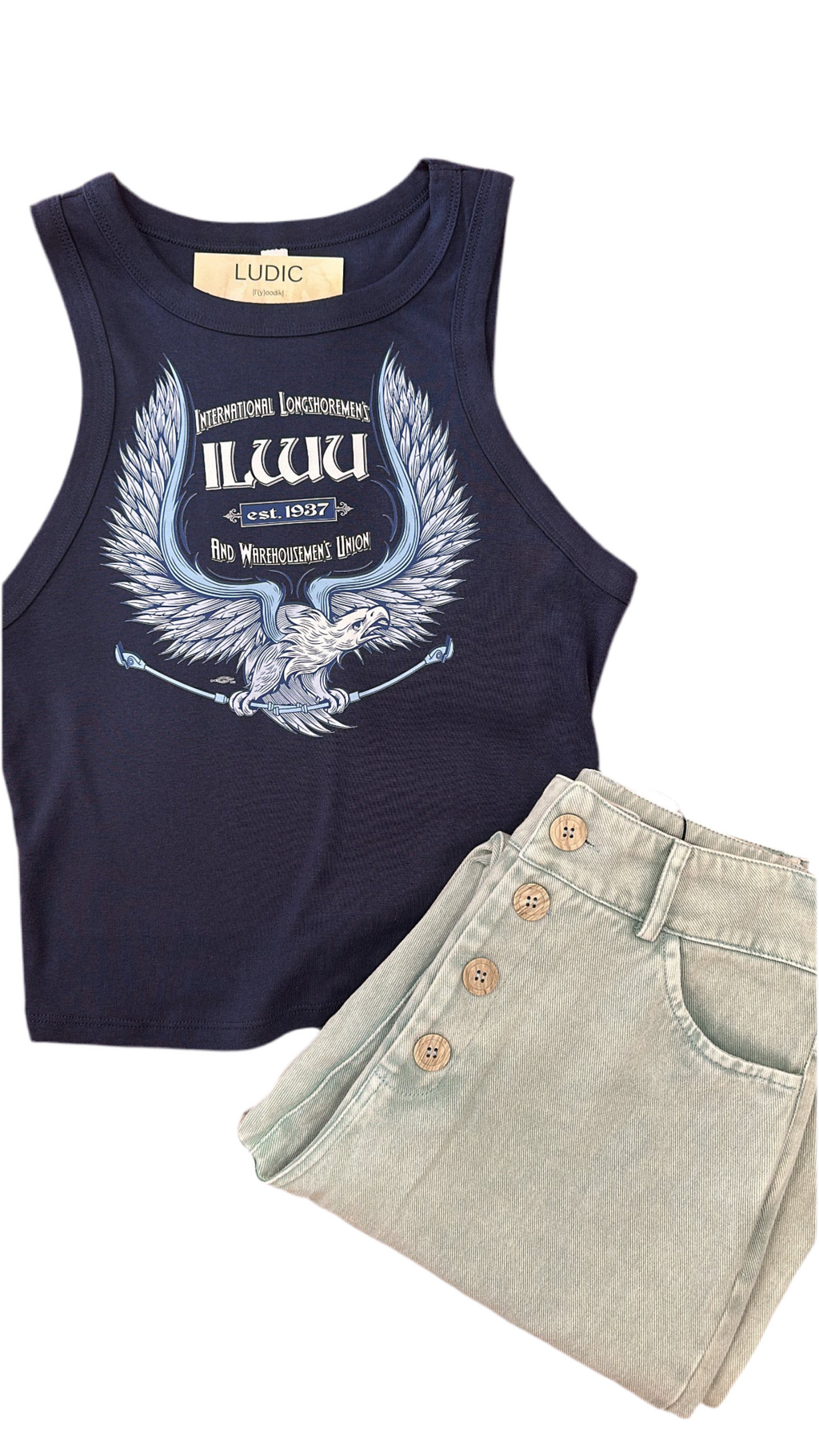 ILWU est. 1973 Eagle- Navy