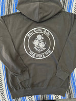 Classic Blue Collar Babe Hoodie-Black with Sliver High Visibility Design