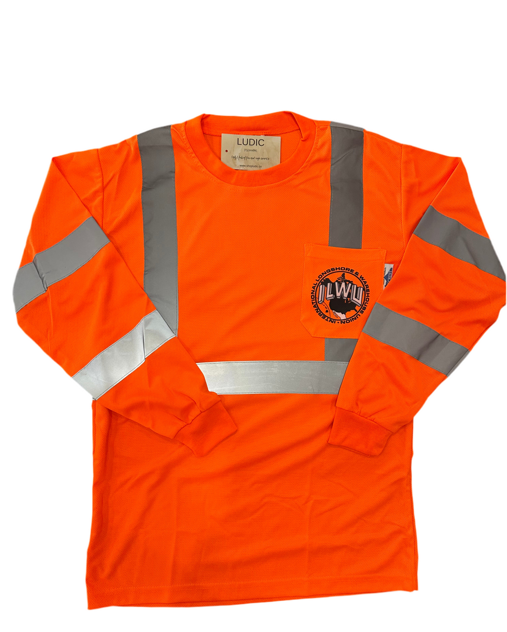 Shield Longshoreman Union Hi-Vis Neon Orange