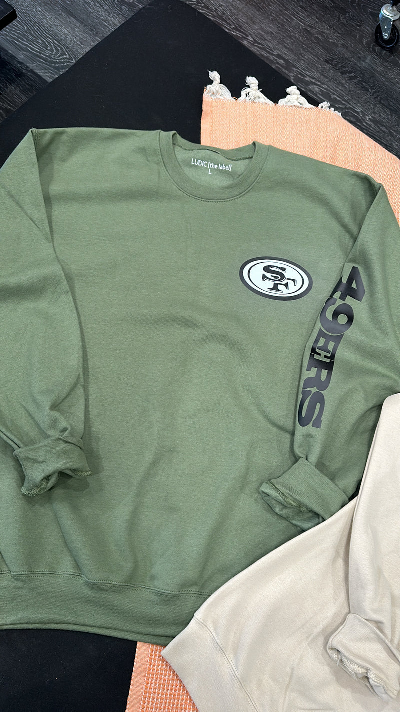 49ers Team Pullover-Army Green