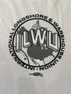 Classic ILWU Logo Box Tee- White/ Grey Logo