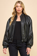 Jamelia Leather Bomber Jacket