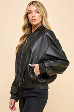 Jamelia Leather Bomber Jacket