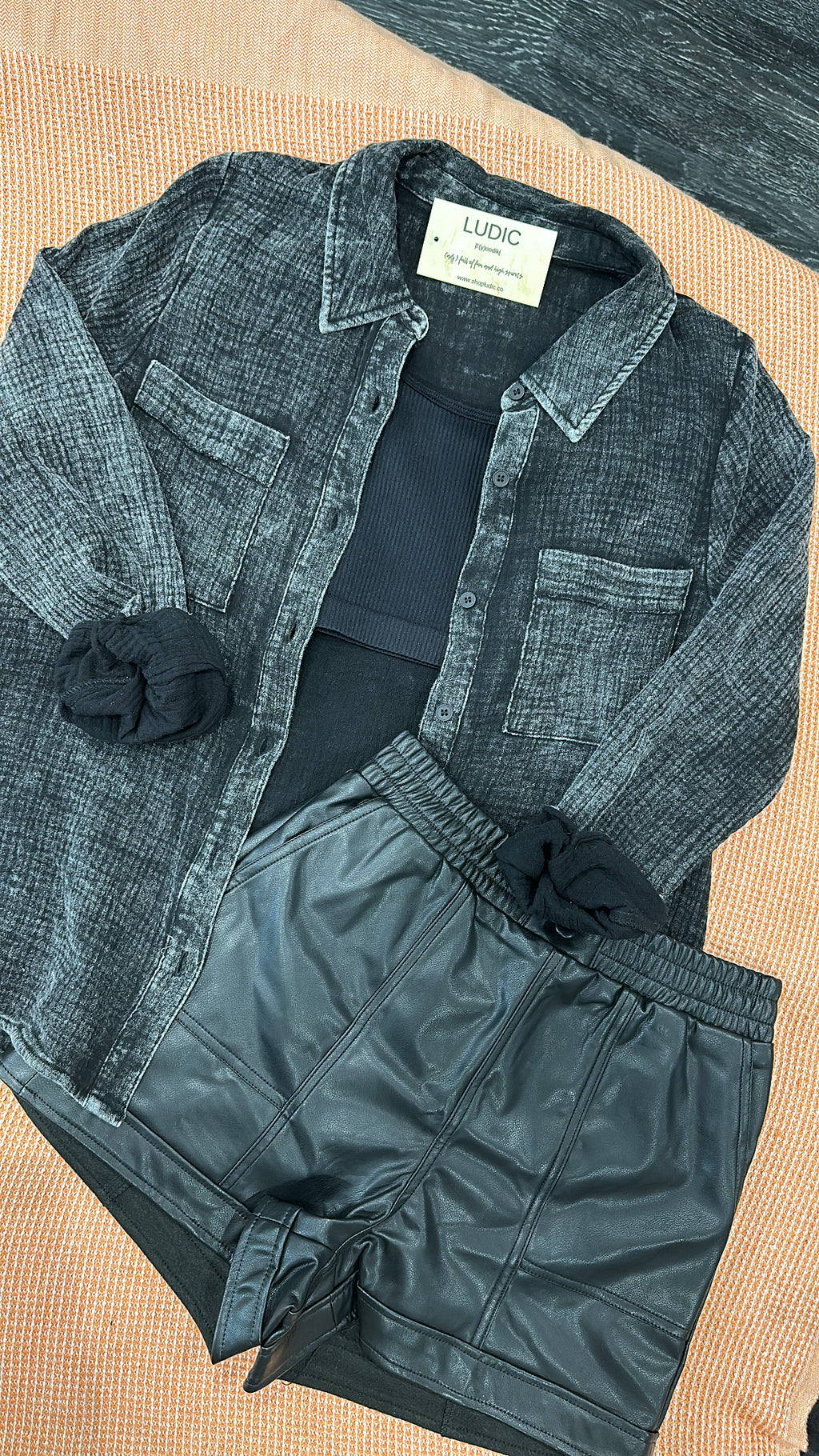 Dear Lover Acid Wash Button up