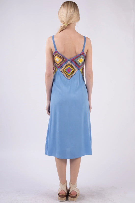Springtime Crochet Midi Dress