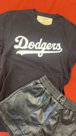 Dodgers Rhinestone Black Tee