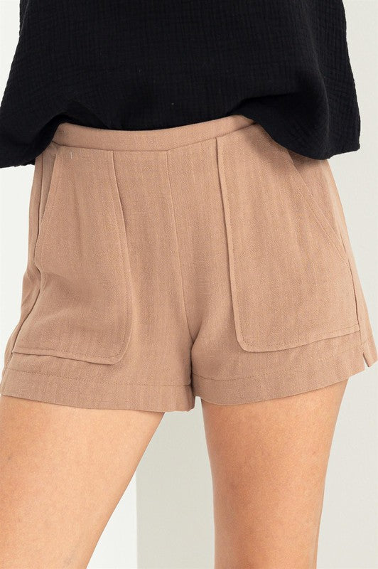 All Day Everyday Shorts- Tan