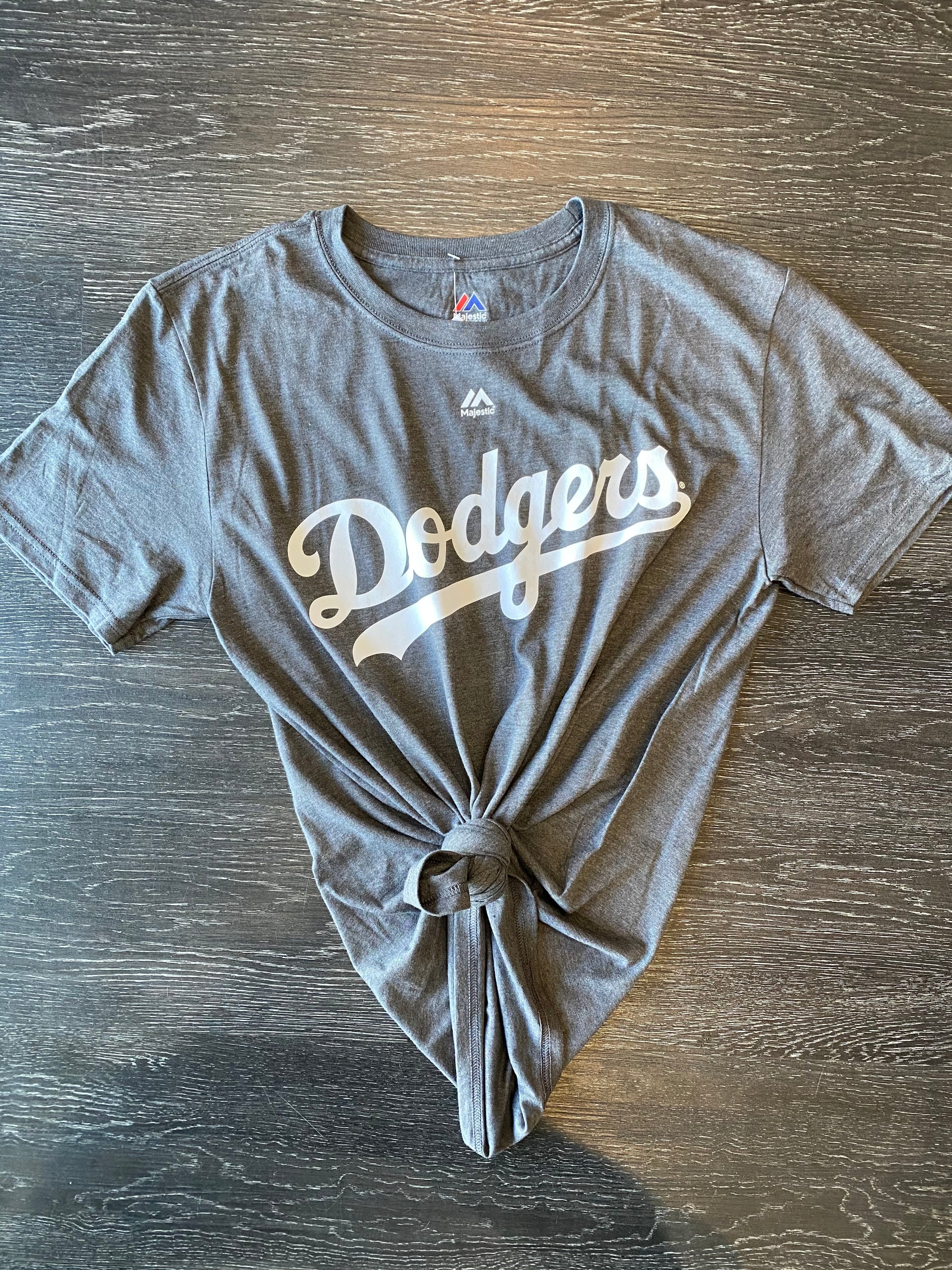 Majestic, Shirts, Gray Majestic Dodgers Jersey