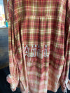 Angel Flannel- Tan/Red